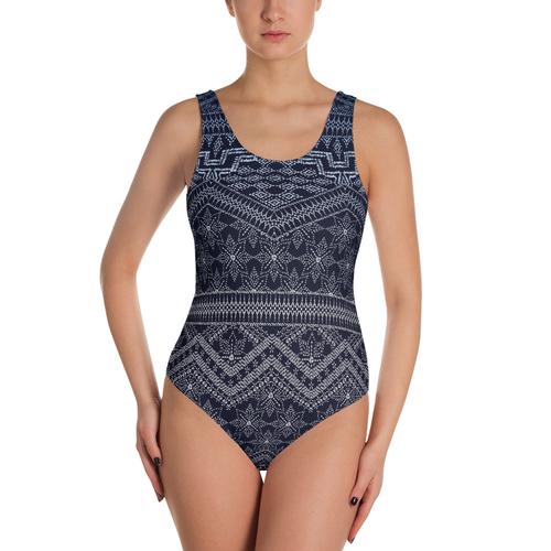 Boho Embroidery One Piece Swimsuit