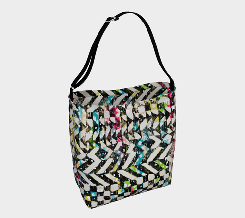Checkered Canvas Stretchy Tote